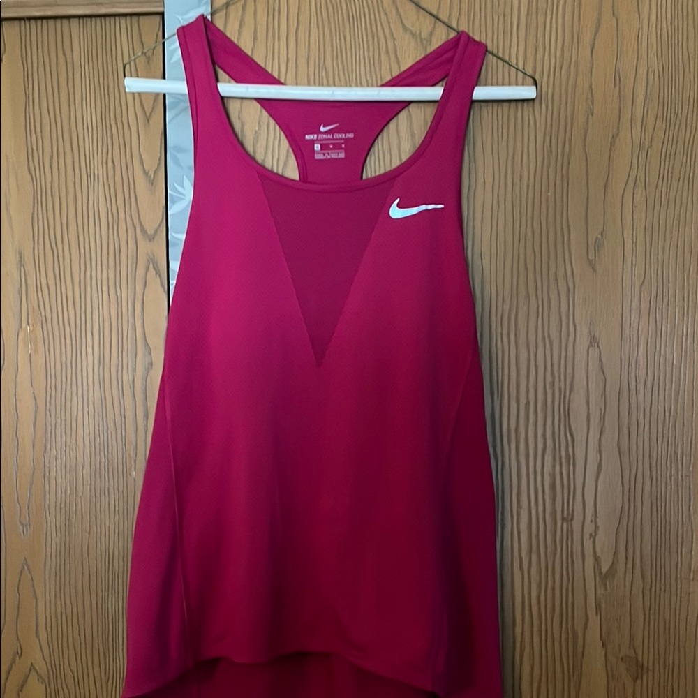 Nike Pink Asymmetrical Cut Out Tank Top